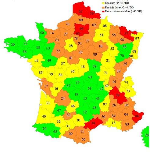 dureté eau france