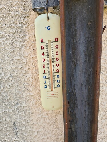température sous abri à 17H15