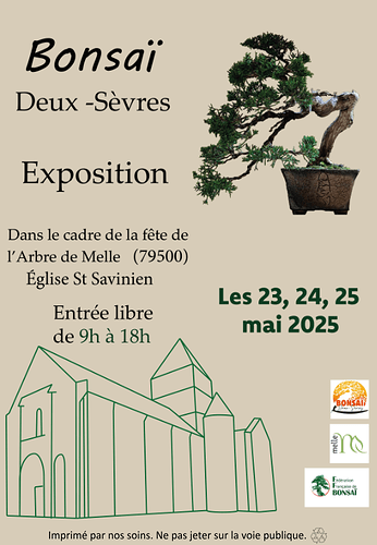 Affiche Expo 2025 Bonsai Deux-Sèvres